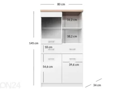 Vitriinikaappi Top mix 80 cm