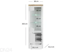 Vitriinikaappi Vigo 68 cm