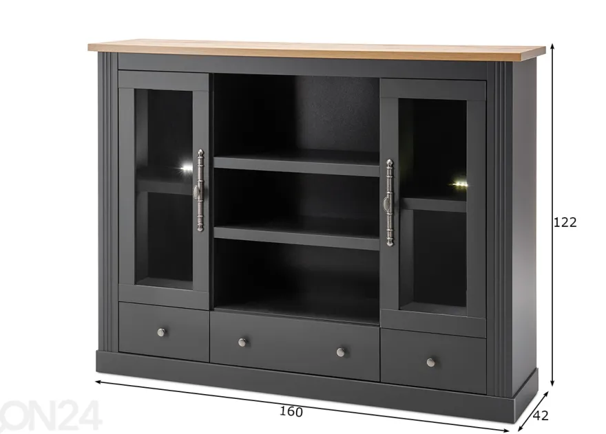 Vitriinikaappi Westminster 160 cm
