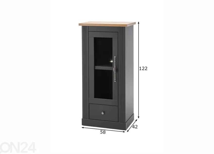 Vitriinikaappi Westminster 58 cm