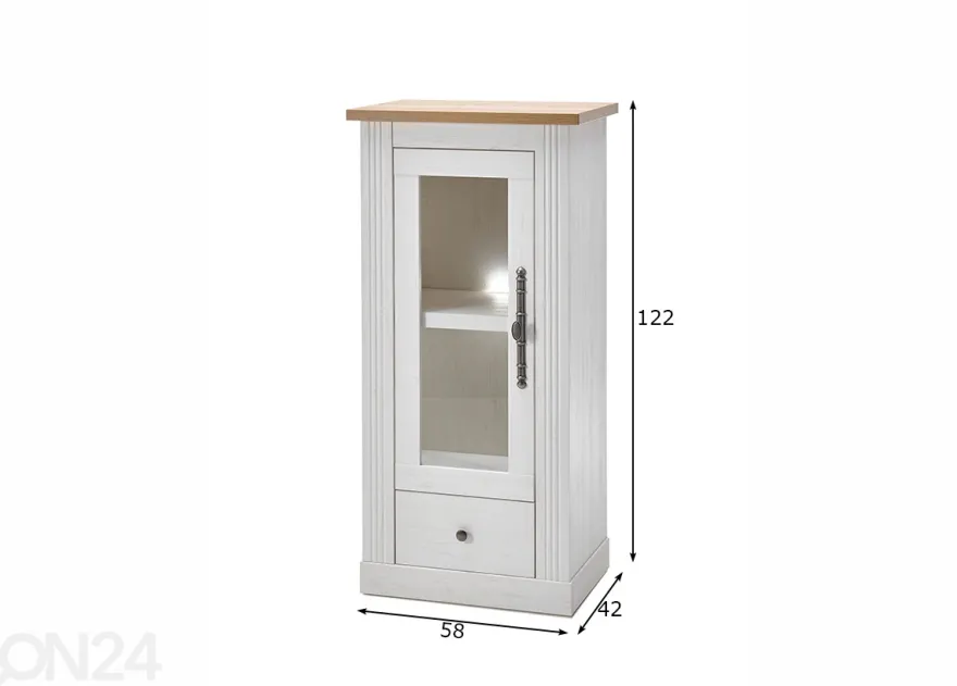Vitriinikaappi Westminster 58 cm