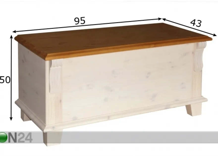 Vuodevaatelaatikko Monaco 95 cm